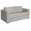 Image de Canapé 3 places convertible express en velours côtelé grosses côtes gris clair - Couchage à lattes larges 140 cm - Matelas 18cm LORETO