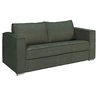 Image de Canapé 3 places convertible express en tissu chenille vert sapin - Couchage à lattes larges 140 cm - Matelas 14 cm LORETO