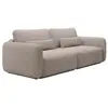 Image de Canapé 3 places convertible en tissu texturé taupe VOPOZA
