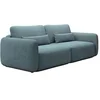 Image de Canapé 3 places convertible en tissu texturé bleu VOPOZA