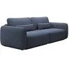Image de Canapé 3 places convertible en tissu texturé bleu marine VOPOZA