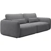 Image de Canapé 3 places convertible en tissu texturé gris VOPOZA