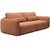 Image de Canapé 3 places convertible en tissu texturé terracotta VOPOZA