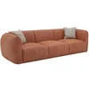 Image de Canapé 3 places en tissu chenille terracotta JUNETI