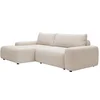 Image de Canapé d'angle gauche convertible en tissu texturé beige DAVISO