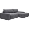 Image de Canapé d'angle droit convertible en tissu texturé gris DAVISO