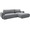 Image de Canapé d'angle droit convertible en tissu chiné gris MONELIA