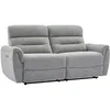 Image de Canapé 3 places relax électrique en tissu texturé gris BREVIO