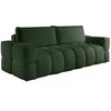 Image de Canapé 3 places convertible en tissu bouclette vert ISSORO II