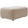 Image de Pouf en tissu chiné taupe DAVISO