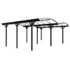 Image de Carport pergola double autoportant en aluminium - 2 voitures - 30 m² - Gris anthracite - BARESA