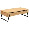 Image de Table basse avec plateau relevable placage chêne - Naturel - EBENORA
