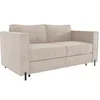 Image de Canapé 4 places convertible express en tissu texturé beige - Couchage 160 cm - Matelas 20 cm - ELORYA