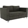 Image de Canapé 3 places convertible express en tissu texturé vert - Couchage 140 cm - Matelas 14 cm - ELORYA