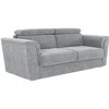 Image de Canapé 4 places convertible express en tissu gris - Couchage lattes larges 160 cm - Matelas 22 cm RIZORA