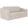 Image de Canapé 3 places convertible express en tissu texturé beige - Couchage 140 cm - Matelas 14 cm - DARIELO