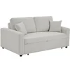 Image de Canapé 3 places convertible en tissu beige INIZOR