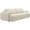 Image de Canapé 4 places convertible en tissu texturé beige MONELIA