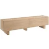 Image de Meuble TV avec 2 portes en MDF - 180 cm - Naturel - LUDIMA