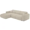 Image de Grand canapé d'angle gauche convertible en tissu chiné beige POGNI de Maison Céphy