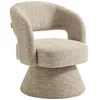 Image de Fauteuil pivotant en tissu texturé beige NAROLIA de Maison Céphy