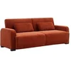 Image de Canapé 3 places convertible clic-clac en tissu chenille terracotta LOMARIO