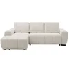 Image de Canapé d'angle gauche convertible en tissu chenille beige KOUMALO