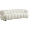 Image de Canapé 3 places en tissu bouclette blanc cassé COLIANI