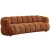 Image de Canapé 3 places en tissu bouclette terracotta COLIANI