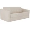 Image de Canapé 3 places convertible express en tissu texturé beige - Couchage lattes larges 140 cm - Matelas 18 cm - DARIELO
