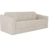 Image de Canapé 4 places convertible express en tissu texturé beige - Couchage lattes larges 160 cm - Matelas 22 cm avec mémoire de forme - DARIELO