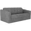 Image de Canapé 3 places convertible express en tissu texturé gris - Couchage lattes larges 140 cm - Matelas 18 cm - DARIELO