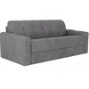 Image de Canapé 3 places convertible express en tissu texturé gris - Couchage 140 cm - Matelas 22 cm avec mémoire de forme - DARIELO