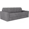 Image de Canapé 4 places convertible express en tissu texturé gris - Couchage lattes larges 160 cm - Matelas 22 cm avec mémoire de forme - DARIELO