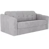 Image de Canapé 3 places convertible express en tissu texturé gris clair - Couchage lattes larges 140 cm - Matelas 18 cm - DARIELO