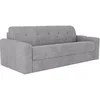 Image de Canapé 3 places convertible express en tissu texturé gris clair - Couchage 140 cm - Matelas 22 cm avec mémoire de forme - DARIELO