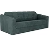 Image de Canapé 3 places convertible express en tissu texturé bleu canard - Couchage lattes larges 140 cm - Matelas 14 cm - DARIELO