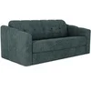 Image de Canapé 3 places convertible express en tissu texturé bleu canard - Couchage 140 cm - Matelas 18 cm - DARIELO