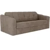 Image de Canapé 4 places convertible express en tissu texturé taupe - Couchage lattes larges 160 cm - Matelas 14 cm - DARIELO