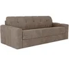 Image de Canapé 4 places convertible express en tissu texturé taupe - Couchage 160 cm - Matelas 22 cm avec mémoire de forme - DARIELO
