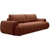 Image de Canapé 4 places convertible en tissu terracotta FRIDORA