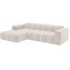 Image de Canapé d'angle gauche en tissu chenille beige CALESO de Maison Céphy