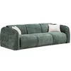 Image de Canapé 3 places en tissu chenille vert JUNETI