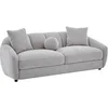 Image de Canapé 3 places en tissu texturé gris clair NAFEKI