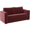 Image de Canapé 4 places convertible express en tissu chenille bordeaux - Couchage à lattes larges 160 cm - Matelas 14 cm LORETO