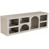 Image de Meuble TV avec 7 niches - Effet marbre gris - LUELA