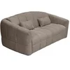 Image de Canapé 3 places convertible express en tissu bouclette taupe - Couchage 140 cm - Matelas 13 cm RETUNA