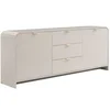Image de Buffet avec 2 portes et 3 tiroirs - Beige et doré - ORALINO