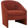 Image de Fauteuil en tissu texturé terracotta TAROLO