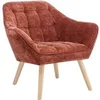 Image de Fauteuil en tissu texturé terracotta CASERTA
